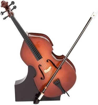 Figura Instrumento Musical Miniatura BAJO VERTICAL 9" REALISTA, Regalos Broadway Foto 1 de 4