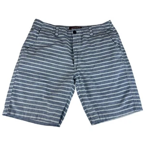 Arizona Jean Co 9.5" Inseam Striped Shorts Men's 36 Blue White Pockets Skate - Picture 1 of 6