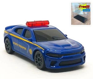 Majorette Dodge Charger 2020 State Trooper Unit 32 Dark Blue 1:64 3" no Package - Picture 1 of 8