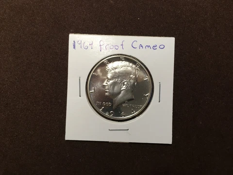 1964 CAMEO PROOF KENNEDY HALF Cover