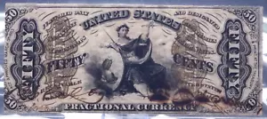 50c Third Issue FRACTIONAL Currency *SPECIMEN* Fr#1355 SPNMF PMG 62 #017 ECC&C - Picture 1 of 5