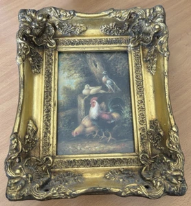 Wonderful Ornately Framed Oil Painting Signed Hunt (Edgar Hunt) - Picture 1 of 7