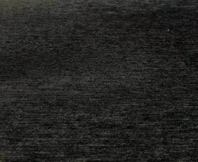 Barcelona Black Soft Chenille Upholstery Fabric By The Yard - Image 1 of 4