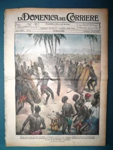La Domenica del Corriere originale 15 Marzo 1925 Lakkas Camerun Ring Anderson - Picture 1 of 1