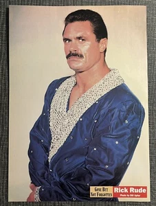 RICK RUDE & BIG JOHN STUDD double-sided Wrestling Magazine page Pinup WCW wwf - Picture 1 of 2