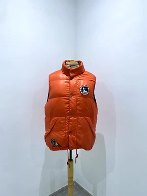 Polo Ralph Lauren RLPC Ski Club Down Vest Size M Orange Plaid Reversible VTG - Image 1 of 4