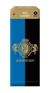 Rico Grand Concert Select Bass Clarinet Reeds, Strength 4.0, 5 Pack - Picture 1 of 1