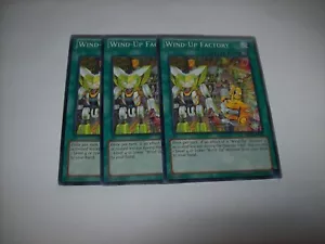 3x Wind-Up Factory - TU08-EN016 - Common - LP - Yugioh Playset Free Shipping - Picture 1 of 3