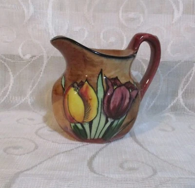 Vintage Art Deco H &K Tunstall Hand Painted Tuliptime Milk Jug Creamer - Image 1 of 4