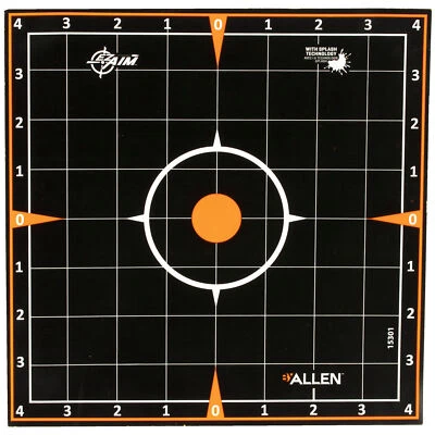 Allen Company EZ AIM Adhesive Sight-In Targets 8x8 Inches 5 Pack for Accuracy - Imagem 1 de 2