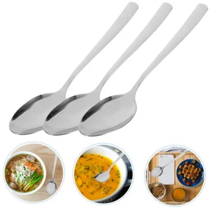 12 Pcs Stainless Steel Tablespoon Catering Serving Spoons Metal Dinner - Picture 1 of 12