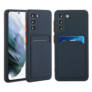 Fr Samsung S25 Ultra/S24/S23 Card Holder Slot Soft Scratch-Resistant Wallet Case - Picture 1 of 59