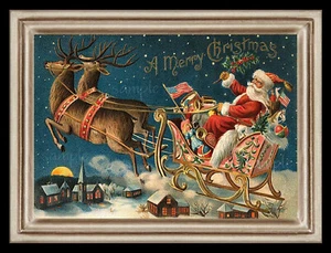 A Merry Christmas Santa Miniatur Puppenhaus Kunst Bild 8678 - Bild 1 von 1