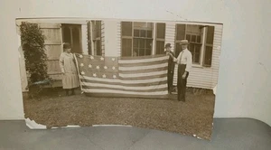 Seltenes Foto 13 Sterne USA FLAGGE 4-5-4, Ende des 19. Jahrhunderts 12 Zoll x 7 Zoll - Bild 1 von 6