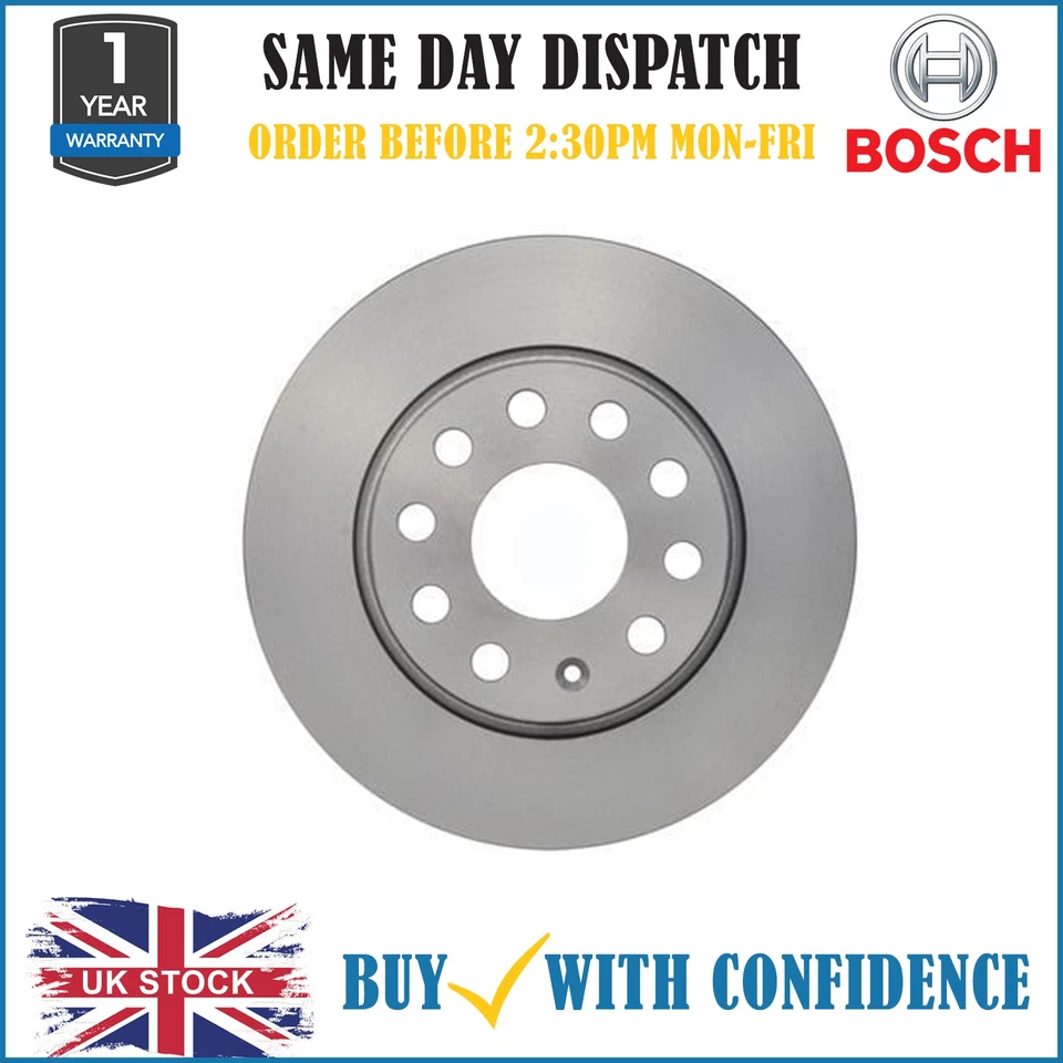 For VW Jetta 1.2 1.4 1.6 2.0 2.5 2004-2018 Bosch Brake Dics 0986479677 - Image 1 of 1