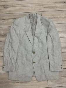 Men's Baby Alpaca White Blazer Jacket sz US 20 44in - Picture 1 of 11