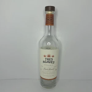 Tres Agaves Reposado 750 ML Organic Tequila Empty Bottle - Picture 1 of 5