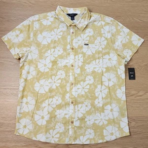 RVCA Shirt Mens XXL 2XL Designer Beach Streetwear Button Short Sleeve Floral New - Picture 1 of 9