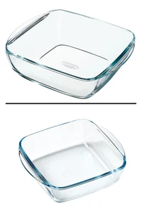 Glass Roaster Dish Baking Air Fryer Safe Oven Microwave Cooking Serving Tray - Picture 1 of 15