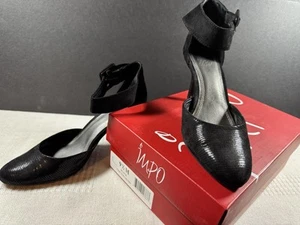 Impo Black High Heels Stiletto Adjustable Ankle Strap w/Buckle 9.5 Med. NEW * - Picture 1 of 7