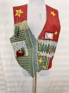 Herbst Patchwork Weste Vintage keine Größe siehe Maße - Bild 1 von 9
