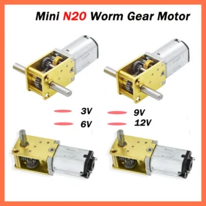 DC 3V 6V 9V 12V Large Torque Mini N20 Worm Gear Motor Full Metal Gearbox Robot - Picture 1 of 14