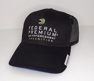 Federal Premium Ammunition Hat Law Enforcement Black w Blue Brim Cap - Picture 1 of 7