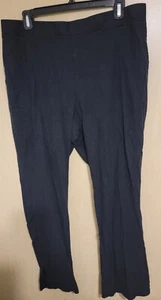 Jessica London Womans Linen Blend Pants Plus Size 18W petite Black Pockets - Picture 1 of 6