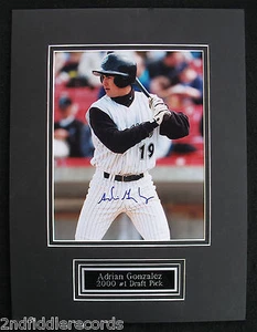 ADRIAN GONZALEZ-Rare Rookie Autographed Picture-Double Matted w/ Brass Nameplate - Picture 1 of 2