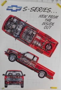 RIVENDITORE 24X36 CHEVY SERIE S 1993 PICK UP CAMION DIAGRAMMA CHEVROLET POSTER - Foto 1 di 11