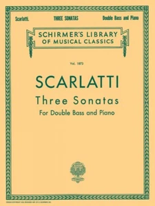 Three Sonatas Schirmer Double Bass and Piano Sheet Music NEW 050262450 - Picture 1 of 1