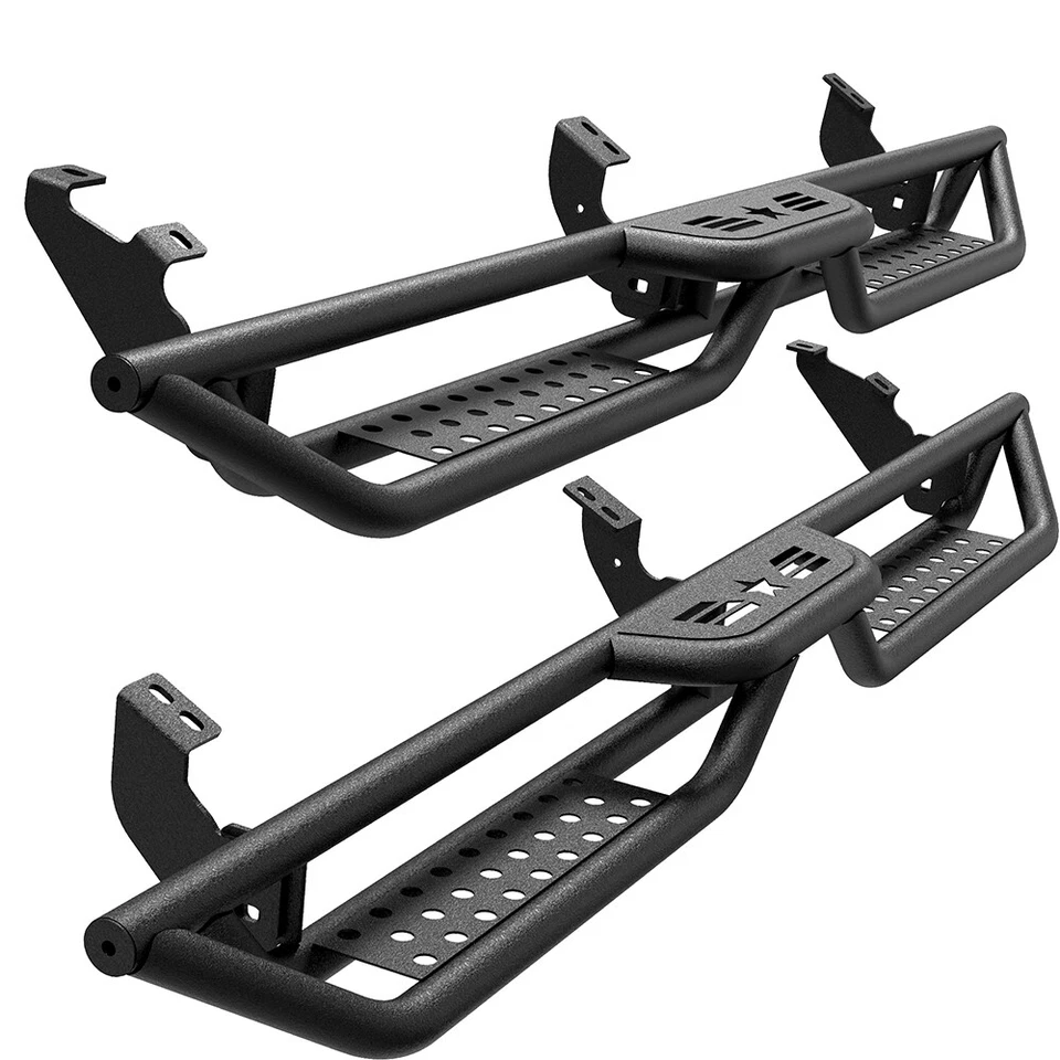 estriberas aptas para Toyota 4Runner 2010-2024 peldaños laterales barra Nerf rieles armadura negro Foto 1 de 4