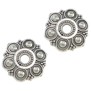 Perlenkappen Blume 13 mm Farbe Silber antik 50 Perlen Spacer nenad-design AN310 - Bild 1 von 4