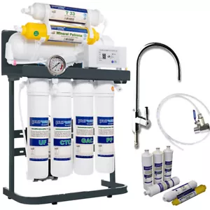 PUR Booster Quick 7 Stadi 600 GPD Impianto ad osmosi + SET FILTRI DI RICAMBIO - Foto 1 di 9