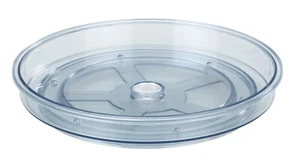 WENKO Tablett Drehbahr Victoria Transparent Weiß Anti Rutsch Küche Wohnzimmer - Bild 1 von 7