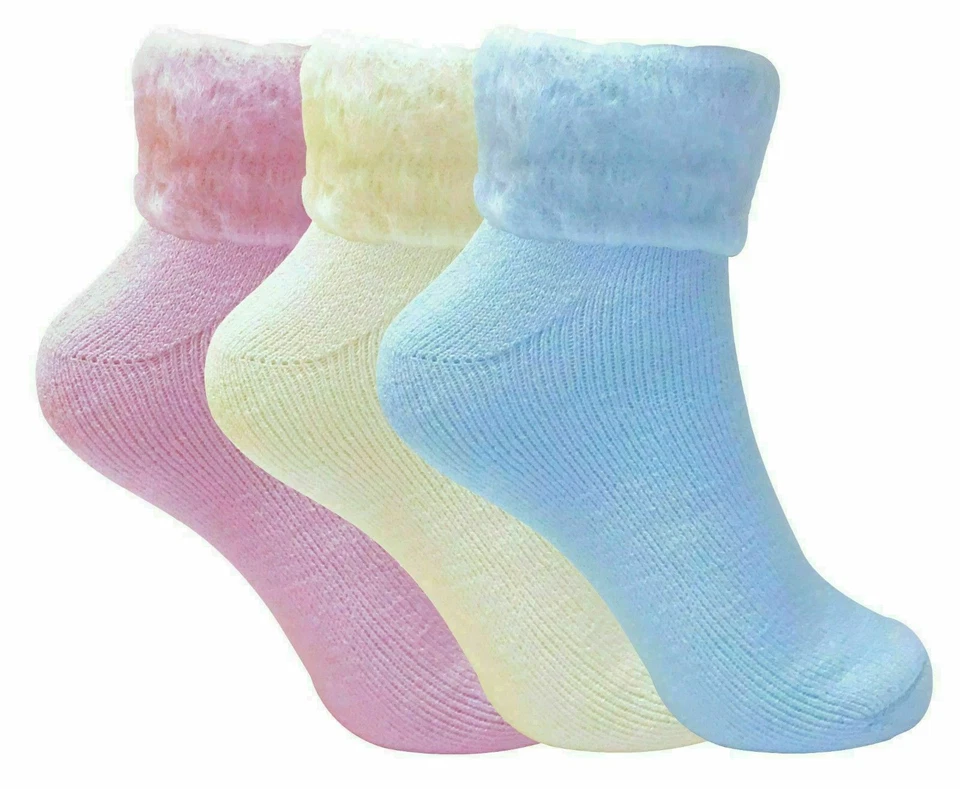 Women Ladies Soft Fluffy BED Socks Winter Warm Lounge Slipper Fleece Sock 4/7