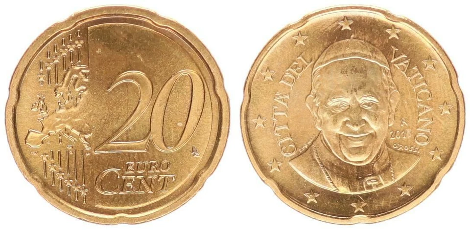 Vatican 20 Cent 2015 Pièce de Monnaie Avec Papstmotiv Neuf 39393 - Photo 1/1