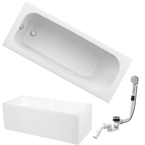HOESCH Badewanne RIVIERA Design Acryl 170x75cm KOMPLETTPAKET mit Träger / Ablauf - Bild 1 von 3