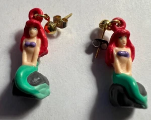 Vintage Disney The Little Mermaid Ariel Earrings - Picture 1 of 1