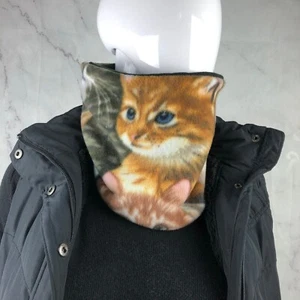 Kitten Kitties Kitty Cat gaiter neck warmer snood fleece Scarf Tube Earmuff scar - Picture 1 of 10