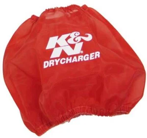 For K&N Round Tapered Drycharger Air Filter Wrap Red 7.5in Base ID / 4.5in - Picture 1 of 5