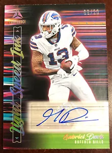 2022 Panini Luminance GABRIEL DAVIS Light Speed Ink Auto Green SP /10 BILLS JAGS - Picture 1 of 3