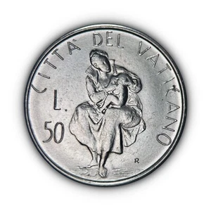 VATICAN CITY. 1982, 50 Lire - John Paul II, Family, Breastfeeding Mother 2 - Picture 1 of 3