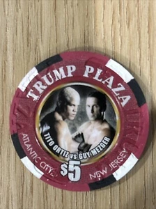 Trump Plaza Hotel Casino UFC Tito Ortiz Guy Mezger $5 Casino Chip Rare - Picture 1 of 3