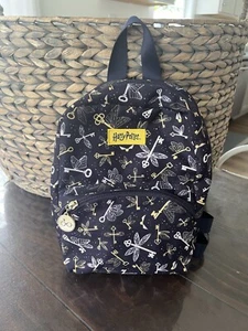 Jujube Harry Potter Flying Keys Print Petite Bag Mini Backpack O/S Navy Blue - Picture 1 of 11