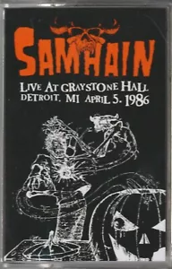 Samhain "Live At Graystone Hall, Detroit, MI April 5, 1986" CASSETTE Misfits - Picture 1 of 2