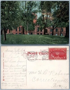 SIOUX FALLS S.D.ALL SAINTS SCHOOL 1913 ANTIKE POSTKARTE - Bild 1 von 1