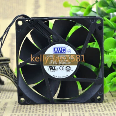 100% Test 1pc AVC DS08015B12U 8015 8CM 12V 0.60A Double Ball 4-wire Cooling Fan - Image 1 of 2