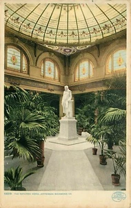 1909 Hotel Jefferson Rotunda Cartolina Phostint Detroit Editoria - Foto 1 di 2