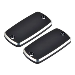Black Front Rear Brake Cylinder Reservoir Cover Cap For Honda CB1300SF 1998-2017 - Picture 1 of 5